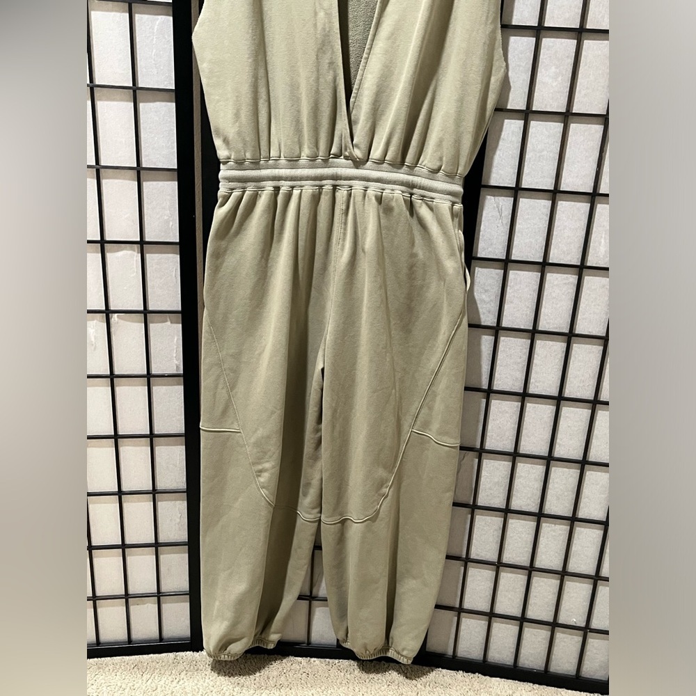 Listicle WATCH ME JUMPSUIT, FRENCH TERRY, OLIVE GREEN WOMEN SIZE L - Picture 7 of 13